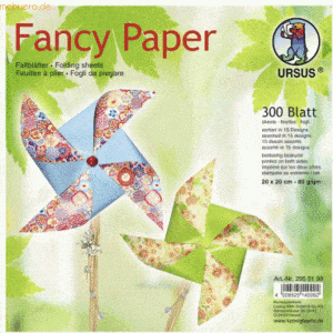 Ludwig Bähr Faltblätter Fancy Paper 80g/qm 20x20cm 15 Designs VE=300 B