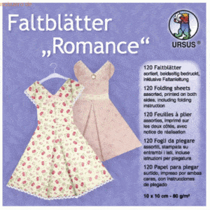 Ludwig Bähr Faltblätter Romance 80g/qm 10x10cm VE=120 Blatt 10 Motive