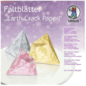 Ludwig Bähr Faltblätter Earth Crack Paper 100g/qm 15x15cm VE=50 Blatt