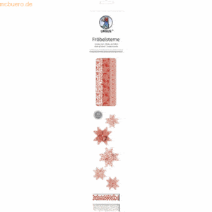 Ludwig Bähr Faltstreifen Fröbelsterne 2 Größen rot/weiß