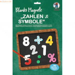 Ludwig Bähr Magnete Zahlen / Symbole blanko VE=3 Bögen A4