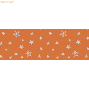 10 x Ludwig Bähr Transparentpapier 115g/qm 50x61cm Silver Stars orange