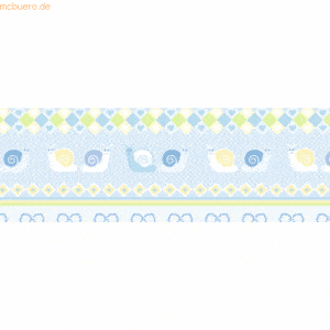 5 x Ludwig Bähr Transparentpapier Rolle 115g/qm 50x61cm Baby blau Moti