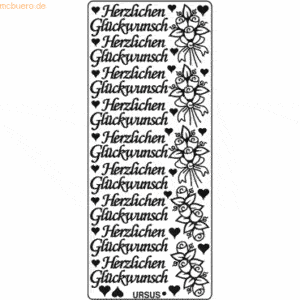 Ludwig Bähr Kreativsticker 10x23cm Motiv 08 VE=5 Stück silber