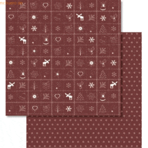 Ludwig Bähr Scrapbook Paper Country Christmas12x12 Zoll VE=25 Blatt ro