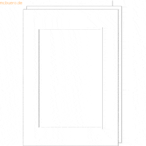 5 x Ludwig Bähr Passepartoutkarten A6 rechteckig VE=25 Stück weiß