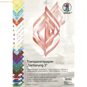 Ludwig Bähr Transparentpapier 115g/qm A4 VE=20 Blatt Sortierung 3