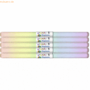 5 x Ludwig Bähr Transparentpapier Rolle 115g/qm 50x61cm Regenbogen pas