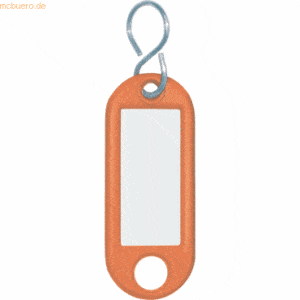 Wedo Schlüsselanhänger mit S-Haken orange VE=10 Stück