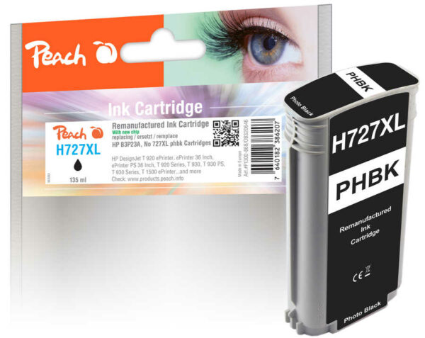 Peach H727pbk Druckerpatrone bkph ersetzt HP No. 727 pbk