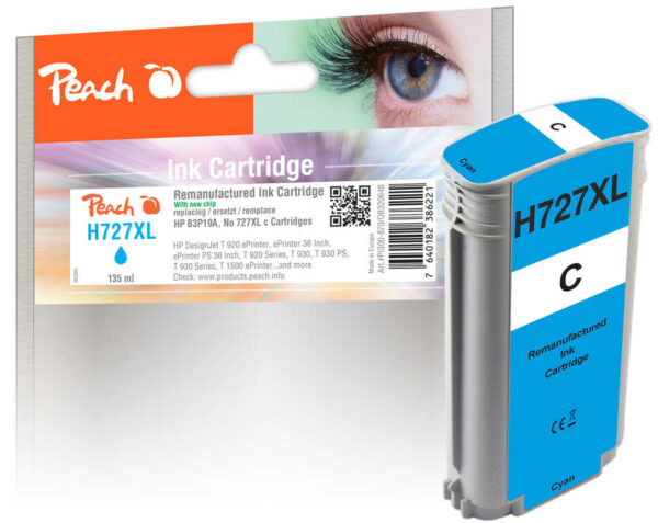 Peach H727c Druckerpatrone cy ersetzt HP No. 727 c