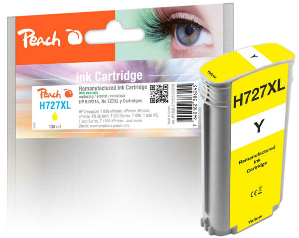 Peach H727y Druckerpatrone ye ersetzt HP No. 727 y